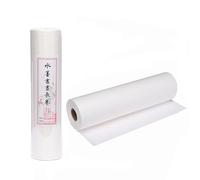 MEGREZ Rouleau de papier de calligraphie épais pour la pratique du chinois japonais, 35 cm x 100 m, blanc