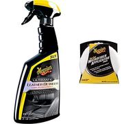 Meguiar's Entretien Cuir Ultime 473ml Nettoie, nourrit et protège le cuir G201316EU & X3080EU Tampons Applicateurs Microfibres