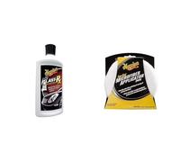 Meguiar's G12310EU Plast X - Polish pour Plastiques Transparents & X3080EU Tampons Applicateurs Microfibres