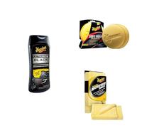 Meguiar's G15812EU Ultimate Restauration Plastique & Garniture Noire 355ml, Redonne Aspect Neuf - avec 4 Tampons Applicateurs Mousse & Serviettes Microfibre Supreme Shine