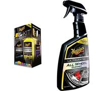 Meguiar's G3200F Kit Entretien Véhicule Neuf & G180124EU Nettoyant Jantes Ultime - 709ml