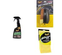 Meguiar's G9416EU Nettoyant Tapis & Intérieur Puissant 473ml, Nettoie Tapis, Vinyle, Tissus, Tapis & Ceintures - Avec Brosse Nettoyage Intérieur & Serviette Microfibre Supreme Shine