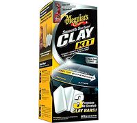 Meguiars Kit décontamination Surface Clay – 3 x 60 g, 473 ml Quik Detailer, 1 serviette Supreme Shine