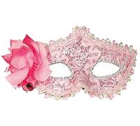 MegumiFiestas FIESTAS GUIRCA Masque pour les yeux rose avec fleur