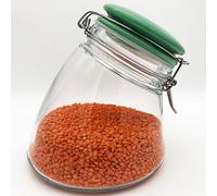 megusta!® Bocaux rangement cuisine | 1200 ml | couvercle hermétique en céramique verte | pour les pâtes, céréales, biscuits, bonbons, la farine, le riz, café, sucre, sel