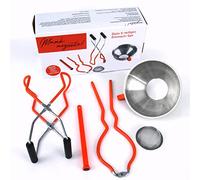 megusta!® Set de mise en conserve 5 pièces | entonnoir acier inoxydable | tamis fin | pince bocal | pince pour ouvrir | aimant pour le couvercle | + etiquettes