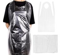 MEGYAD Lot de 100 tabliers jetables transparents imperméables en PE, 60 x 100 cm, pour cuisine, laboratoire, dessin, hôtel, hôpital