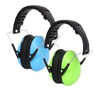 MEGYAD Lot de 2 casques antibruit pour enfants : pliables cache-oreilles pour enfants de 3 à 16 ans, bon effet d'isolation acoustique pour la famille, l'école, le bureau, la salle de lecture, la