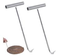 MEGYAD Lot de 2 crochets de couvercle d'égout : 30 cm Crochet de couvercle de regard en acier inoxydable Crochet de couvercle d'égout Crochet pour couvercle de canalisation, crochet de canalisation,
