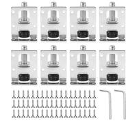 MEGYAD Lot de 8 pieds de meubles réglables en hauteur : 55 mm, moderne, couleur galvanisée, 50 x 40 cm, pour meubles d'intérieur, meubles de bureau, armoires, étagères, tables, bureaux, appareils