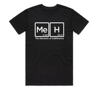 Meh The Elements of Indifference T-Shirt Funny Joke Nerd Geek Black M
