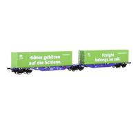 Mehano 28398 Wagon Porte-conteneurs Ho Sggmrss'90 DB Cargo de l'Ermewa