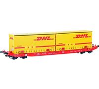 Mehano 28411 Wagon porte-conteneurs HO Sgkkms 698 DHL de la DB Cargo