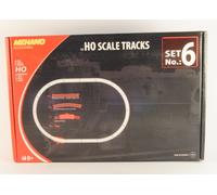 MEHANO F106 Set Base Rails Courbe + Prise de Contact 32pz Tracé Ovale H0 1:87