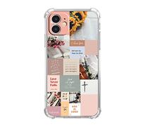 mehidpur Coque de collage de verset de la Bible pour iPhone 11, coque de positivité chrétienne avec citation de Jésus pour femmes et hommes, coque en TPU souple unique tendance pour iPhone 11