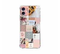 mehidpur Coque de collage de verset de la Bible pour iPhone 12/12 Pro, motif citation de Jésus positivité chrétienne, coque en TPU souple unique et tendance pour iPhone 12/12 Pro
