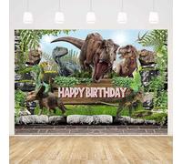 MEHOFOND 2,1 x 1,5 m Toile de Fond pour Photographie sur Le thème des Dinosaures Sauvages Décoration de fête d'anniversaire pour Enfants Bannière de Fond pour séance Photo Portrait et Papier Peint