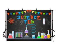 MEHOFOND Toile de Fond Amusante de 2,1 x 1,5 m pour Photos d'anniversaire de garçon, décoration de fête d'anniversaire, de Recherche, bannière de gâteau, séance Photo, Studio Scientifique, Poster
