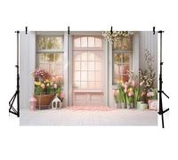 MEHOFOND Toile de fond de 2,1 x 1,5 m avec bouquet de tulipes - Décoration de fête - Bannière pour studio photo