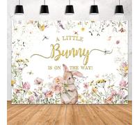 MEHOFOND Toile de fond pour fête prénatale Motif lapin de Pâques 2,1 x 1,5 m