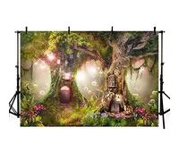 MEHOFOND Toile de fond pour photographie de conte de fées de printemps 2,4 x 1,8 m - Bannière pour fête d'anniversaire d'enfants - Ancien elfe - Aventure - Décoration de studio photo