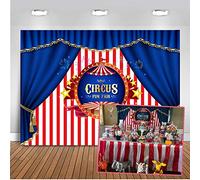 Mehofoto Circus Photo Toile De Fond 7x5ft Rose Et Blanc Rayures Bleu Rideaux Backdrops Enfants Décoration De Fête Fond De Photographie