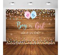 Mehofoto Garçon Ou Fille Sexe Révèlent Toile de Fond Rose Ou Bleu Photographie Fond 7x5ft Vinyle Plancher en Bois Sexe Révèlent Parti Bannière Décors