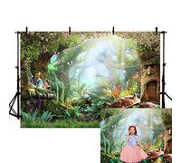 Mehofoto - Toile de fond de 2,1 x 1,5 m sans soudure pour photos sur le thème de conte de fées : le champignon magique de la forêt.