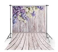 MEHOFOTO Toile de fond pour studio photo - 1,5 x 2,1 m - Fleurs violettes et blanches