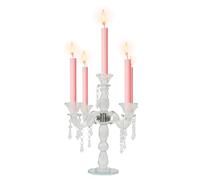 MEHOOSPVN Bougeoir pour bougies à tige pour mariage, vintage et transparent, chandelier, chandelier à 5 branches pour bougies coniques pour mariage, table, table, fête, manteau décoratif