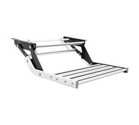 MEHOOSPVN Marchepied pliable manuel unique en alliage d'aluminium, capacité de charge 150 kg, pédale télescopique antidérapante pour camping-car, remorque de voyage, camion