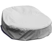 Mehr Garten Housse de Protection lit de Jardin | Ø 225 x 55/80 cm | Polyester tissé Oxford 600D, Couleur : Gris