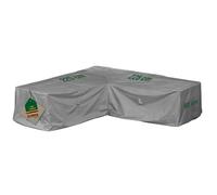 Mehr Garten Housse de Protection pour canapé d'angle de Jardin | 225 x 225 x 80 cm | Polyester tissé Oxford 600D, Couleur : Gris