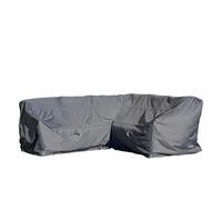 Mehr Garten Housse de Protection pour canapé d'angle de Jardin | 305 x 305 x 65/100 cm | Polyester tissé Oxford 600D, Couleur : Gris