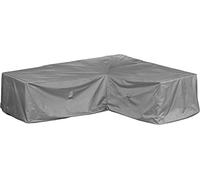 Mehr Garten Housse de Protection pour canapé d'angle de Jardin (asymétrique) | 255 x 195 x 80 cm | Polyester tissé Oxford 600D, Couleur : Gris