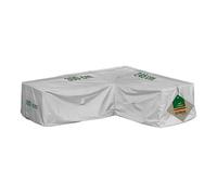 Mehr Garten Housse de Protection pour canapé d'angle de Jardin (asymétrique) | 300 x 245 x 80 cm | Polyester tissé Oxford 600D, Couleur : Gris