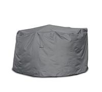 Mehr Garten Housse de Protection pour Salon de Jardin, Table Ronde | Ø 200 x 94 cm | Polyester tissé Oxford 600D, Couleur : Gris