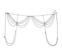 Mehrlagige Taillen- und Beinkette, Körperkette mit Fransen und Strass, Oberschenkelschmuck für Mädchen, trendiger Stil für Alltagsoutfits