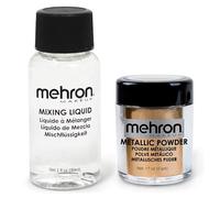 Mehron Metallic Powder avec Mixing Liquid - Gold (5 gr/30 ml)