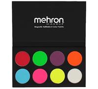Mehron Paradise Makeup AQ - Palette de 8 couleurs (Neon UV Glow) de peintures corporelles et visage magnétiques rechargeables | Maquillage professionnel pour costumes, SFX, Halloween et cosplay