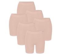 mehrstrumpf Lot de 3/6 boxers longs sans coutures pour femme - Culotte taille haute - En fibre de bambou douce et soyeuse (modèle : Lara), Lot de 6 (beige), M
