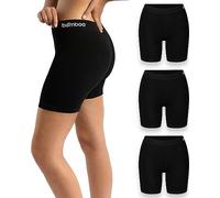 mehrstrumpf Lot de 3/6 boxers longs sans coutures pour femme - Culotte taille haute - En fibre de bambou douce et soyeuse (modèle : Lara), Lot de 3 (noires), M