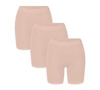 mehrstrumpf Lot de 3/6 boxers longs sans coutures pour femme - Culotte taille haute - En fibre de bambou douce et soyeuse (modèle : Lara), Lot de 3 (beige), M