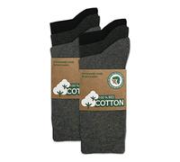 mehrstrumpf Lot de 6/12 paires de chaussettes pour homme et femme 100 % bio avec ceinture confortable sans couture (modèle : Biolivia), 43-46