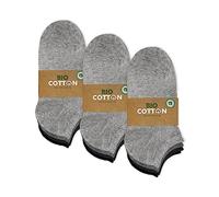 mehrstrumpf Lot de 8/12 paires de chaussettes de sport pour enfants 100% biologiques pour garçons et filles sans couture (Modèle: Biolivia), 35-38