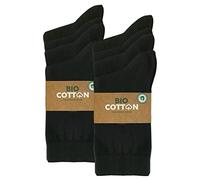 mehrstrumpf Lot de 8/12 paires de chaussettes pour enfant 100 % bio en coton pour garçons et filles sans couture (modèle : Biolivia), 23-26