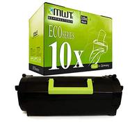 Mehrwegtoner Lot de 10 toners compatibles avec Lexmark XM7155, XM7163, XM7170, équivalent du modèle 24B6020, noir, capacité : env. 35 000 pages