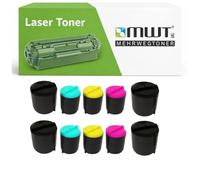Mehrwegtoner Lot de 10 toners compatibles avec Samsung CLP300, équivalent du modèle CLP-300A, noir, cyan, magenta, jaune, avec 15 % de puissance en plus