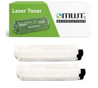 Mehrwegtoner Lot de 2 toners compatibles avec Oki C822, C822N, C822CDTN C822DN, remplace 44844616, noir, avec 15 % de puissance en plus