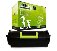 Mehrwegtoner Lot de 3 toners compatibles avec Lexmark XM7155 XM7163 XM7170, équivalent du modèle 24B6020, noir, avec environ 35 000 pages